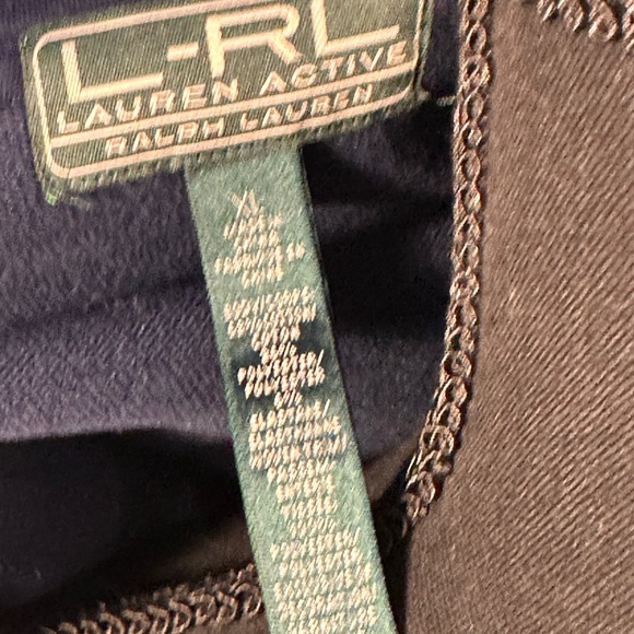 L-RL Ralph Lauren Active Green & Navy Blue Full Zip Vest Size XL - Picture 6 of 6